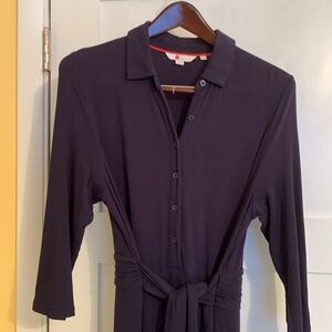 Boden Navy Jersey Jumpsuit